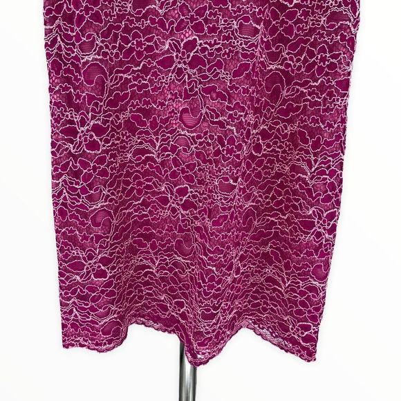 CeCe Pink Corded Lace Short Sleeve Shift Mini Dress size 10 - Picture 8 of 13